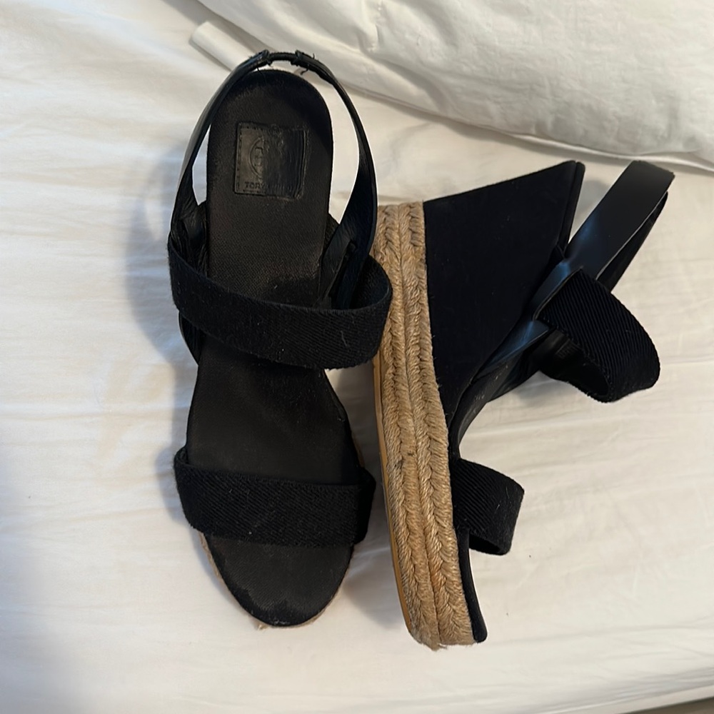 Tory Burch wedge sandals, size 9.5